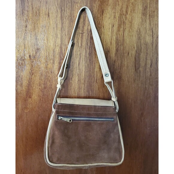 60s/ 70 Leather & Suede Shoulder Handbag Top Flap Purse Artisan Crafted OOAK Vtg - Picture 10 of 16